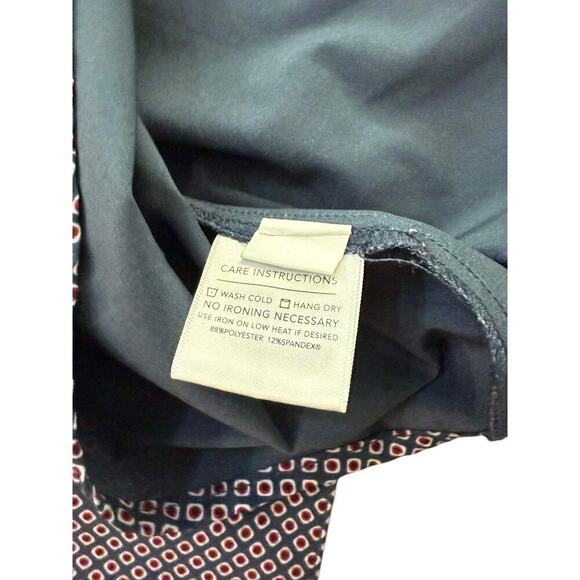 Mizzen+Main Men's Blue Long Sleeves Collared Trim Fit Button Down Shirt Size XL - Picture 5 of 5